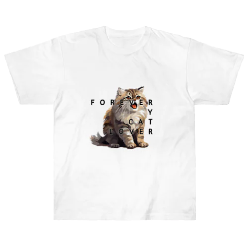 forever y cat lover02 ヘビーウェイトTシャツ