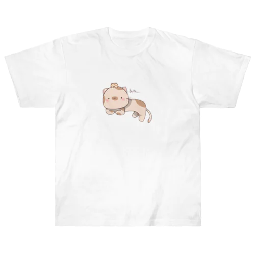 ぶちと子ねこ Heavyweight T-Shirt