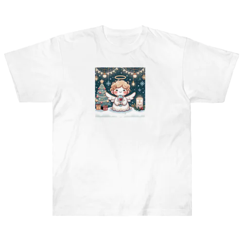 呑(どん)天使のクリスマスデフォルメ Heavyweight T-Shirt