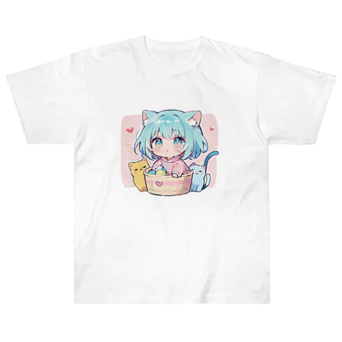 可愛いけもっ娘 Heavyweight T-Shirt