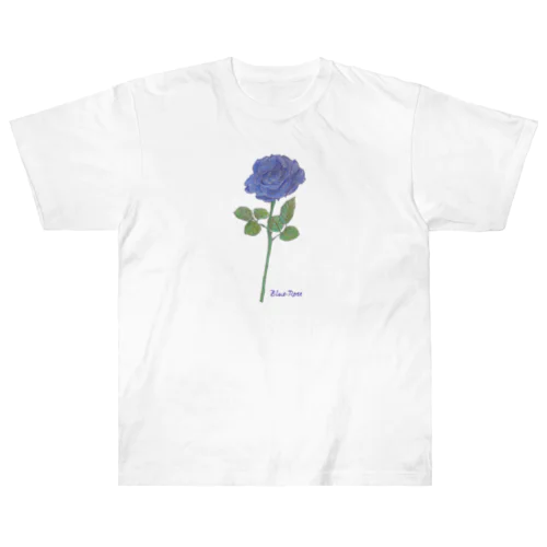 夢叶う青い薔薇 Heavyweight T-Shirt