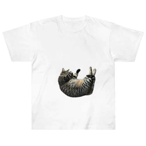 こんなところに猫が落ちてる ヘビーウェイトTシャツ