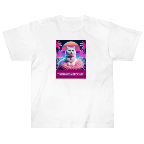 Synthwave_cats ヘビーウェイトTシャツ