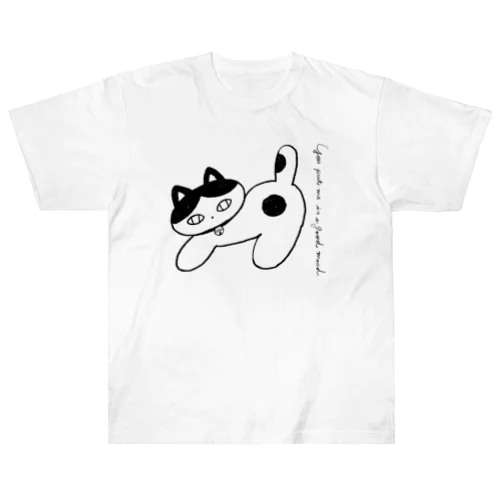 ねこねこハチワレ ヘビーウェイトTシャツ