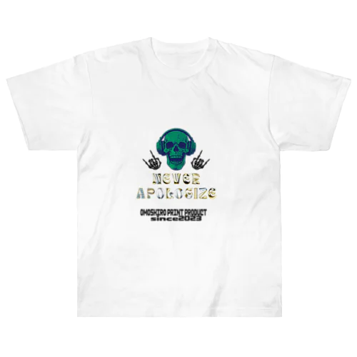 never apologize ヘビーウェイトTシャツ