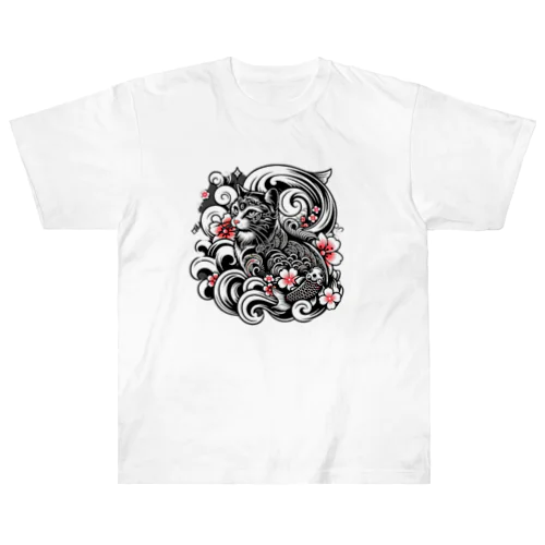 tatoo cat Heavyweight T-Shirt