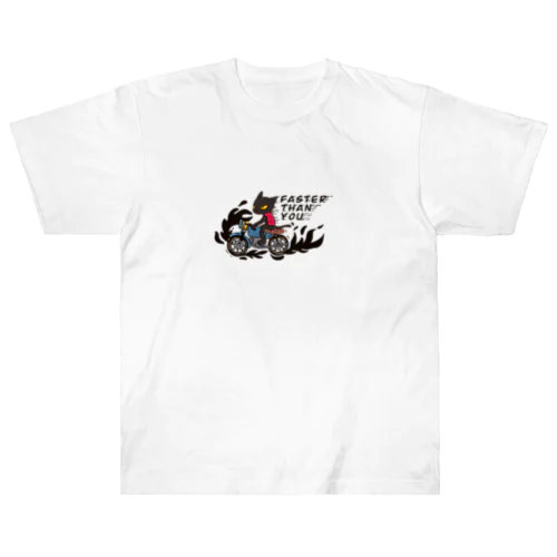 cafe racer cat ヘビーウェイトTシャツ