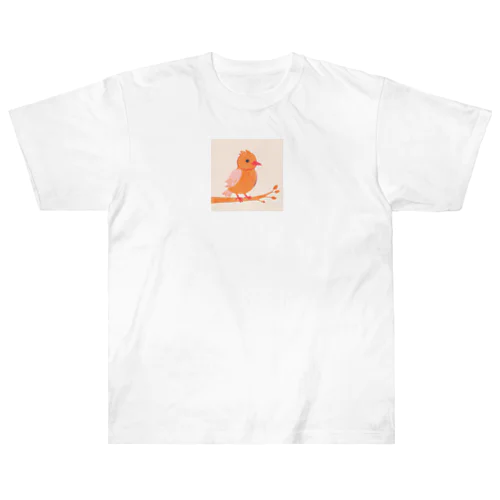 かわいい小鳥のイラストグッズ Heavyweight T-Shirt