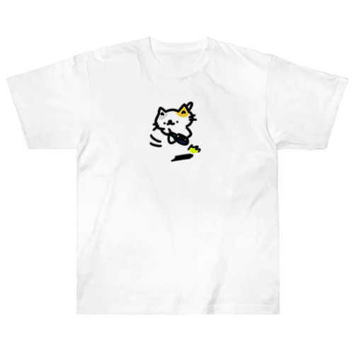 すまっしゅっしゅ！ばどみんとんねこ！ ヘビーウェイトTシャツ