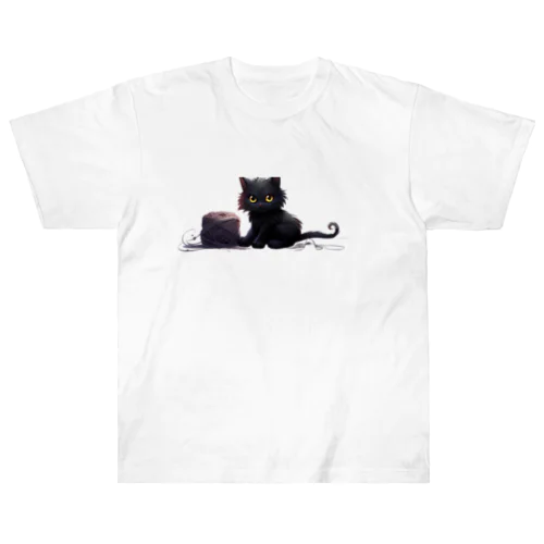 黒猫ちも ヘビーウェイトTシャツ