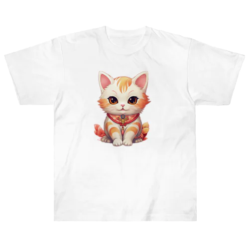 縁起猫 ヘビーウェイトTシャツ