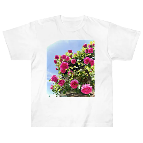 薔薇と青空 ヘビーウェイトTシャツ