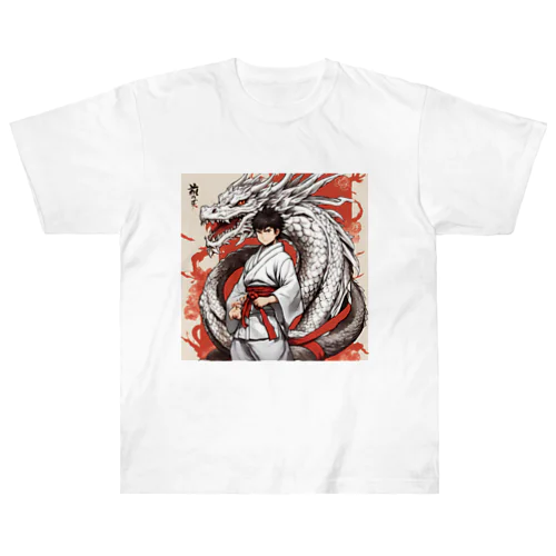 龍の精鋭、武道の達人 ヘビーウェイトTシャツ