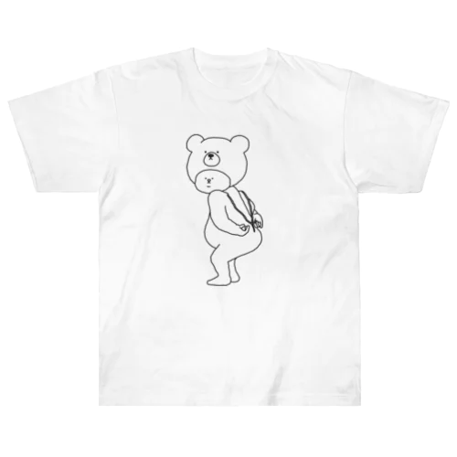 クマの着ぐるみ ヘビーウェイトTシャツ