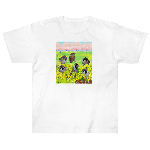 メッシュファミリー春 Heavyweight T-Shirt