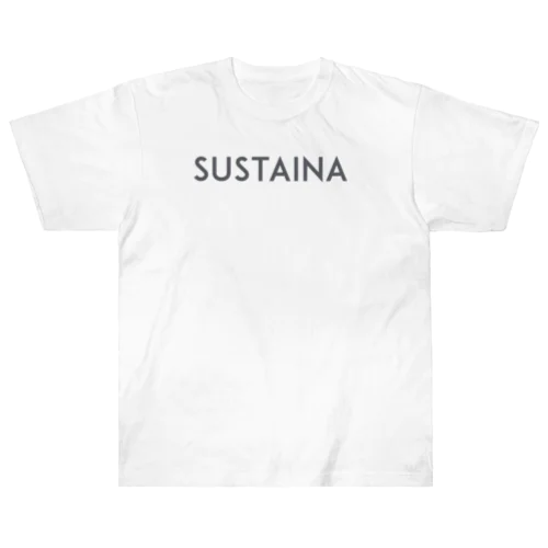 SUSTAINA（ロゴなしグレー文字） ヘビーウェイトTシャツ