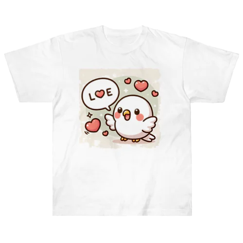 小鳥のラブちゃん Heavyweight T-Shirt