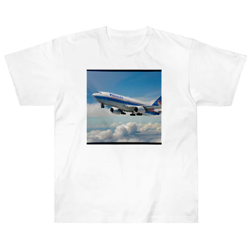 フィリピンの旅客機 ヘビーウェイトTシャツ