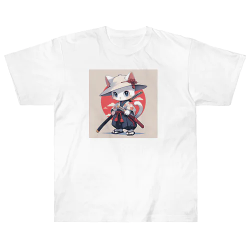 Neko Samurai  ヘビーウェイトTシャツ