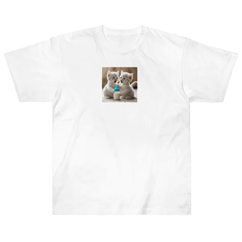 双子の子猫 ヘビーウェイトTシャツ