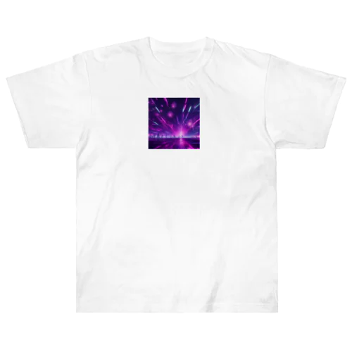 常に花火が打ち上げられている花火宇宙 Heavyweight T-Shirt