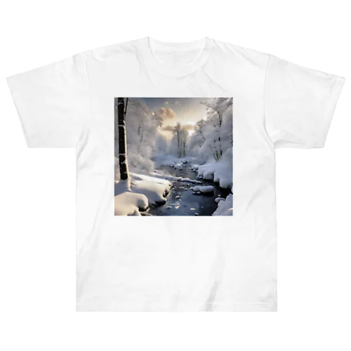 雪景色グッズ Heavyweight T-Shirt