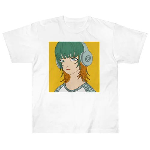 ウルフカットの子 ヘビーウェイトTシャツ