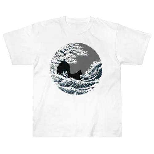 Surfing Cat 6 ヘビーウェイトTシャツ