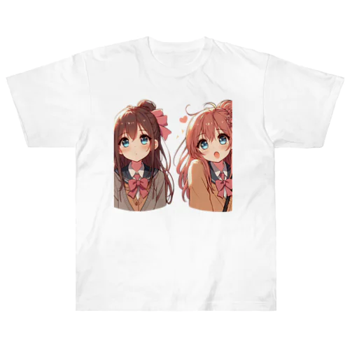 制服少女アイドルユニットTwin Heavyweight T-Shirt