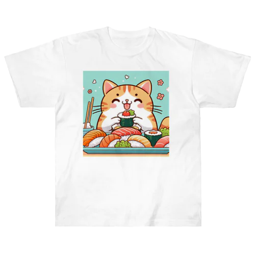 ☆す☆し☆ね☆こ☆ Heavyweight T-Shirt