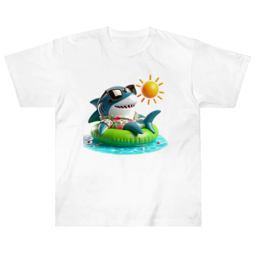 サメのバカンス Heavyweight T-Shirt