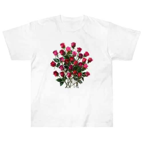 Redpink 26 Roses ヘビーウェイトTシャツ