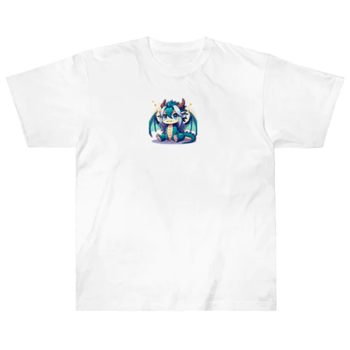 可愛らしいドラゴンマスコット Heavyweight T-Shirt