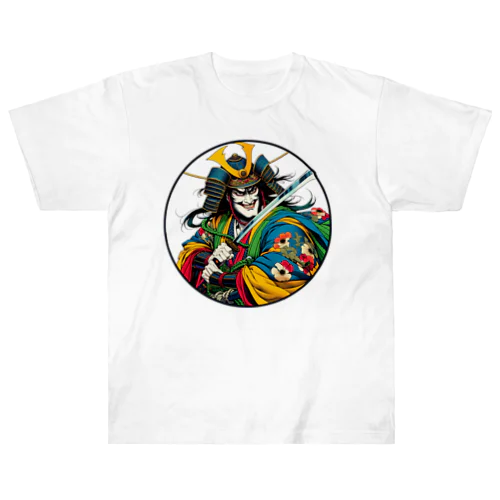 浮世絵 ド派手侍 Ukiyoe Flamboyant Samurai [UDS-DL-SR001-0008] Heavyweight T-Shirt