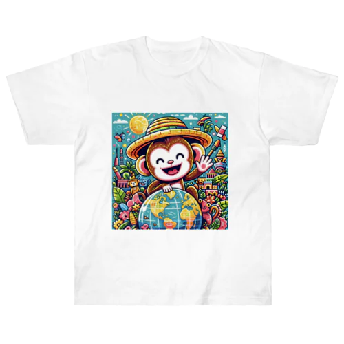 happiness monkey ヘビーウェイトTシャツ