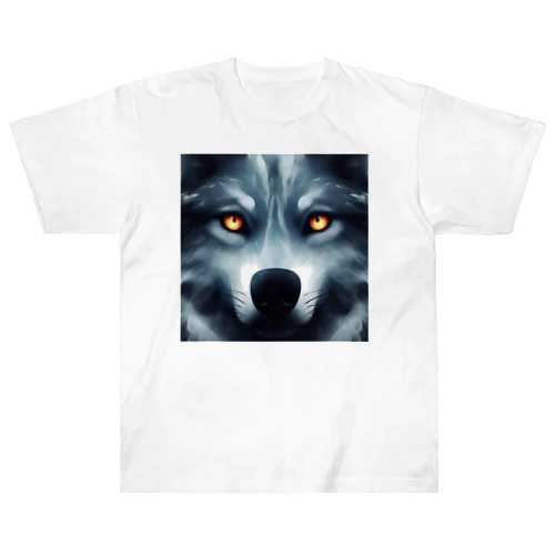 狼の視線、闇の中に Heavyweight T-Shirt