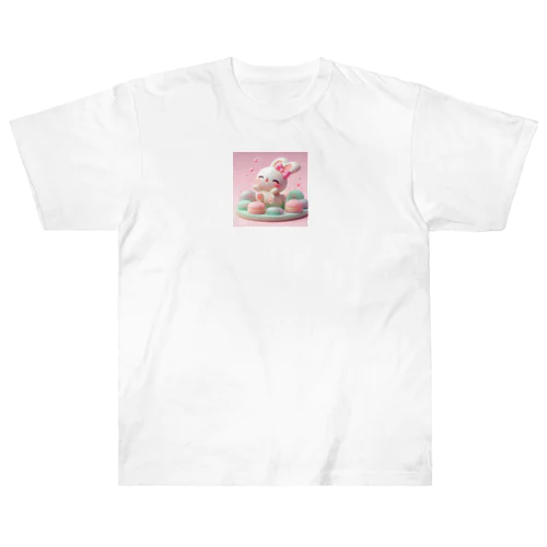 ほわほわマカロンうさぎ Heavyweight T-Shirt