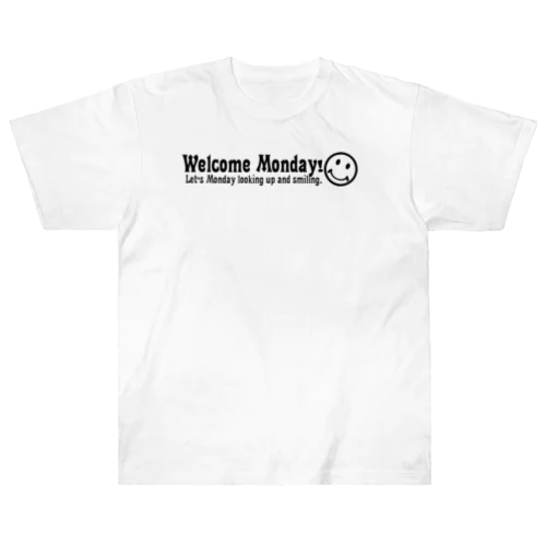 WelcomeMonday(黒) Heavyweight T-Shirt