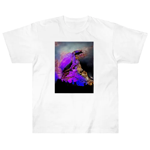 紫の洞窟 ヘビーウェイトTシャツ