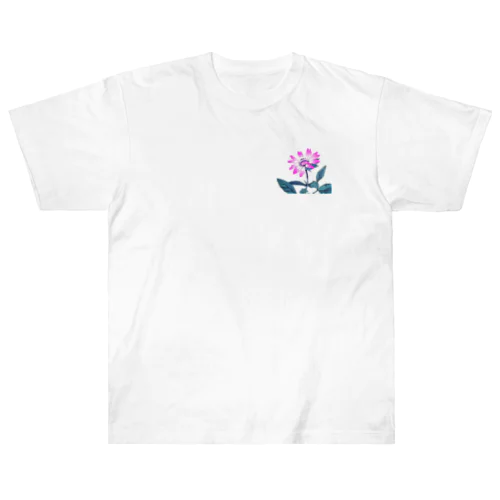 RetrowaveFlower-ボケ- ヘビーウェイトTシャツ