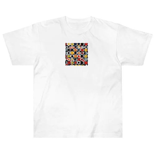 北欧　ドット柄　マリメッコ風　Scandinavian dot pattern ヘビーウェイトTシャツ
