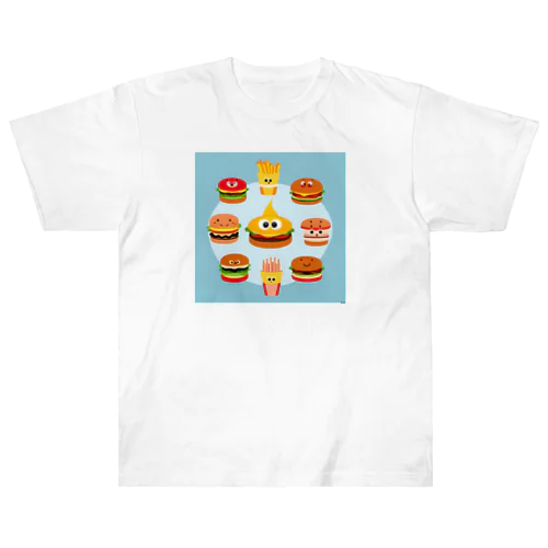 ハンバーガー３ ヘビーウェイトTシャツ