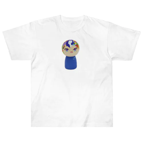 こけしガールズ　あおいちゃん Heavyweight T-Shirt