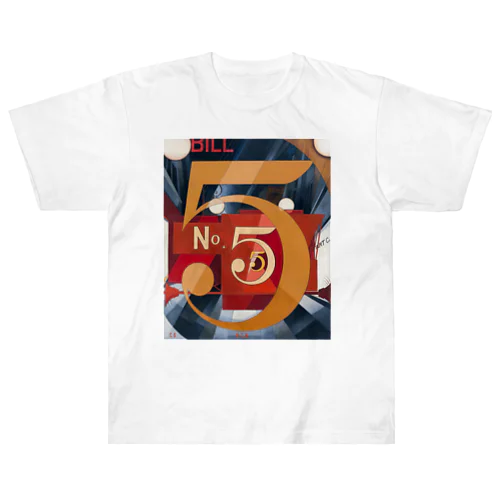 チャールズ・デムス charles demuth No5 金のNo.5 ヘビーウェイトTシャツ