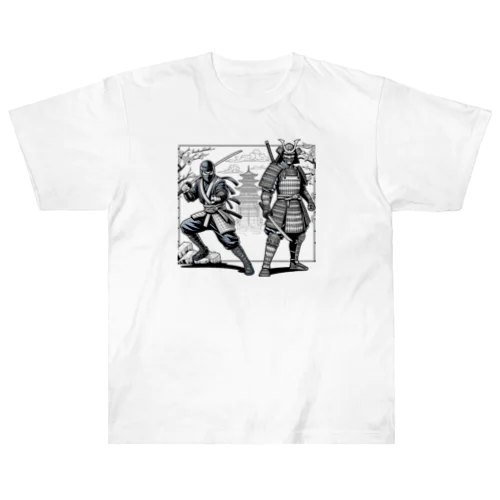 ninja & samurai ヘビーウェイトTシャツ