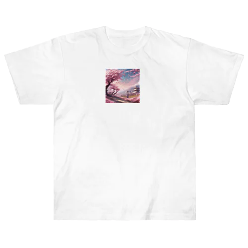 舞い散る桜 Heavyweight T-Shirt