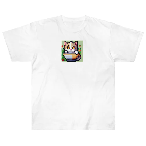 マグカップかくれんぼ猫 Heavyweight T-Shirt