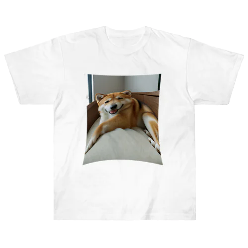 デブが着る前から伸びている：犬ver Heavyweight T-Shirt