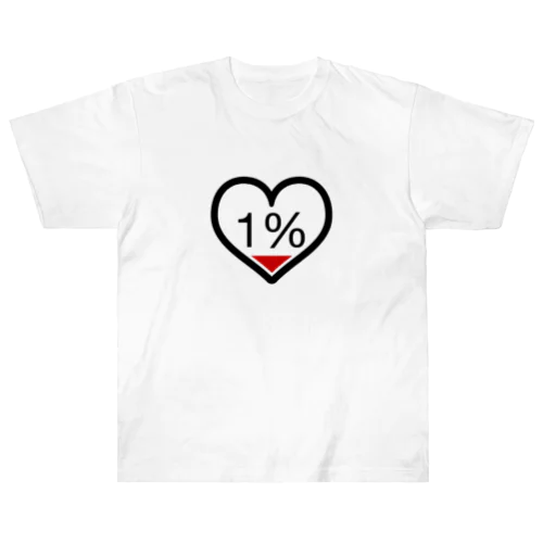 のこり残量1％ Heavyweight T-Shirt