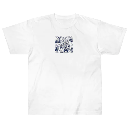 カエルと犬の音楽隊 Heavyweight T-Shirt